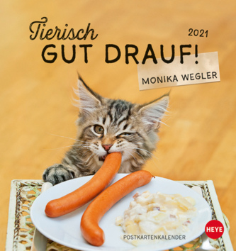 Tierisch gut drauf Postkartenkalender 2021