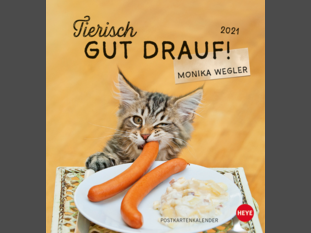 Tierisch gut drauf Postkartenkalender 2021