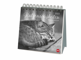 Katzen Weisheiten Premium-Postkartenkalender 2023